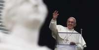 O papa Francisco improvisou uma mensagem de Natal durante a oração do Ângelus  Foto: Reuters