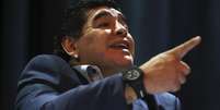 O ex-jogador argentino Diego Maradona concede entrevista coletiva em São Paulo, em setembro do ano passado. 04/09/2013  Foto: Paulo Whitaker / Reuters