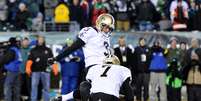 <p>KIcker Shayne Graham foi decisivo na vit&oacute;ria dos Saints, com dois field goals de mais de 30 jardas convertidos no &uacute;ltimo quarto do jogo</p>  Foto: Getty Images 