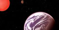 Concepção artística mostra KOI-314c, o planeta mais leve a ter sua massa e tamanhos medidos. Surpreendentemente, apesar de ter massa similar à da Terra, ele é 60% maior  Foto: C. Pulliam & D. Aguilar (CfA) / Divulgação