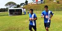 Maxi e Emanuel Biancucchi já treinaram no Fazendão e foram apresentados nesta manhã  Foto: Divulgação