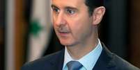 Assad em entrevista no palácio de governo, em Damasco  Foto: AFP