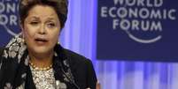 <p>Presidente Dilma Rousseff discursa no Fórum Econômico Mundial em Davos, na Suíça</p>  Foto: Ruben Sprich / Reuters