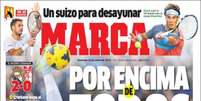 <p>''Tudo que (Cristiano Ronaldo) toca vira ouro'', destaca o jornal Marca em capa deste domingo</p>  Foto: Reprodu&ccedil;&atilde;o