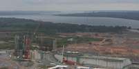 Vista geral do canteiro de obras da hidrelétrica de Belo Monte, em Pimental, próximo ao município de Altamira, no Pará  Foto: Paulo Santos / Reuters