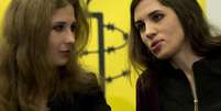 Maria Alyokhina (esq.) e Nadezhda Tolokonnikova prometeram voltar aos palcos  Foto: AFP
