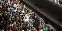 Estação da Sé ficou lotada por conta da falha em um trem na Linha 3-Vermelha do Metrô de São Paulo  Foto: Felipe Larozza / Futura Press