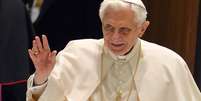 <p>Papa emérito Bento XVI, durante o seu papado</p>  Foto: AFP