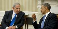 <p>Obama recebeu Netanyahu na Casa Branca em setembro de 2013, pouco depois do presidente americano conversar por telefone com o presidente iraniano pela primeira vez</p>  Foto: AFP