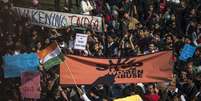 <p>Manifestantes protestam em frente ao Palácio Presidencial contra a falta de ação do Governo indiano em relação aos crescentes casos de estupro no país, em dezembro de 2012</p>  Foto: Getty Images 