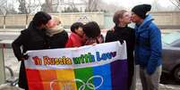 Ativistas chineses mandaram "mensagem" para a Rússia contra lei homofóbica instalada no governo Putin  Foto: AFP