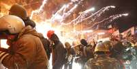 A violência se intensificou em Kiev, capital ucraniana, nesta semana  Foto: Reuters