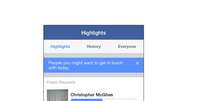 <p>Função Highlights está em teste no Facebook para iOS.</p>  Foto: Reprodução