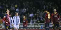 Na volta de Neymar como titular do Barcelona, equipe foi mal e perdeu  Foto: AP