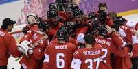Canadá levou medalha de ouro no hóquei sobre o gelo  Foto: AFP