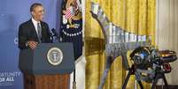 Obama sorri durante evento na Casa Branca  Foto: Reuters