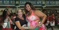 Susana Vieira caiu no samba nessa terça-feira (25) na quadra da Grande Rio, no Rio de Janeiro. A atriz, que já foi rainha de bateria da escola, se divertiu com os integrantes e posou ao lado de uma modelo plus size  Foto: Rodrigo dos Anjos / AgNews