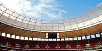<p>Estádio Nacional Mané Garrincha, em Brasília, é citado como referência pelo sindicato das operadoras</p>  Foto: Paulinho Menezes/Portal da Copa / Divulgação