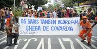 <p>Garis realizaram protesto e entraram em confronto com a Polícia Militar no Rio em 1 de março    </p>  Foto: Agência Brasil