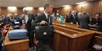 Pistorius chega ao segundo dia de julgamento  Foto: Reuters