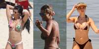 Camila Vernaglia, Andressa Urach e Veridiana de Freitas capricharam na escolha dos biquínis para curtir a praia nos meses de verão  Foto: AgNews