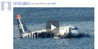 Campanha no Facebook promove falso vídeo da localização do avião da Malaysia Airlines  Foto: Reprodução