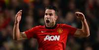 Robin Van Persie foi o destaque da partida entre Manchester United e Olympiacos  Foto: AFP