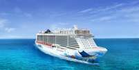 Foi revelada a arte do casco da nova embarca&ccedil;&atilde;o da Norwegian Cruise Line  Foto: Norwegian Cruise Line/Divulga&ccedil;&atilde;o