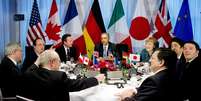 Os líderes dos países do G7 reafirmaram nesta segunda-feira em Haia o seu apoio à Ucrânia e ameaçaram "intensificar as respostas" à Rússia  Foto: Reuters