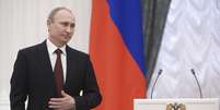 <p>Presidente russo, Vladimir Putin, participa de uma cerimônia de premiação na sede do Kremlin, em Moscou, em 24 de março</p>  Foto: Reuters