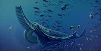 <p>Dr. Jakob Vinther, da Universidade de Bristol, Inglaterra, disse que numa leitura da evolução estes artrópodes primitivos são, ecologicamente falando, como os tubarões e baleias da Era Cambriana</p>  Foto: YouTube/Nature / Reprodução