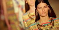 <p>Isabelli Fontana desfilou para a grife Maria Filó na última edição de verão do evento</p>  Foto: Mauro Pimentel / Terra