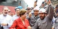 Presidente Dilma Rousseff participa de cerimônia alusiva à viagem inaugural do navio Dragão do Mar  Foto: Roberto Stuckert Filho/PR / Divulgação