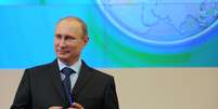 <p>Vladimir Putin pediu &agrave;&nbsp;ONU&nbsp;que a comunidade internacional condene o uso da for&ccedil;a por parte das autoridades de Kiev, leste da Ucr&acirc;nia</p>  Foto: AFP