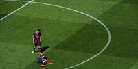 O Barcelona sofreu o gol de empate aos 47min do segundo tempo  Foto: AP