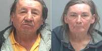 <p>Sandra Kruser e Wilson Benally foram flagrados fazendo sexo oral no gramado da igreja</p>  Foto: Salt Lake City Police Department / Reprodução