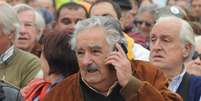 <p>Presidente do Uruguai, José Mujica fala durante encontro organizado pelo Sindicato dos Trabalhadores, em 1 de maio, na Praça Montevidéu</p>  Foto: AFP