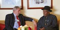 Lula foi recebido na Nigéria pelo presidente Goodluck Jonathan, a quem o ex-presidente transmitiu a "solidariedade" do povo brasileiro com o país africano  Foto: Ricardo Stuckert/Instituto Lula / Divulgação
