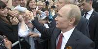 <p>Putin viajou para a região após participar do tradicional evento do Dia da Vitória, em Moscou, que marca o aniversário da vitória soviética sobre a Alemanha nazista, durante a Segunda Guerra Mundial</p>  Foto: Reuters