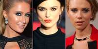 <p>Paris Hilton, Keira Knightley e Scarlett Johansson são adeptas da técnica <em>smokey eyes</em> para valorizar o olhar</p>  Foto: Getty Images