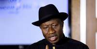 <p>Presidente nigeriano, Goodluck Jonathan, durante o Fórum Econômico Mundial, em Abuja, capital da Nigéria, em 9 de maio</p>  Foto: Reuters