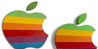 O arco-íris da Apple foi feito em 1977 e utilizado pela empresa até meados de 1997, quando a imagem passou a ser monocromática  Foto: Bonhams / Divulgação