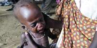 <p>Milhares de pessoas, incluindo crianças, sofrem com a fome no Sudão do Sul</p>  Foto: AP