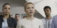 A candidata Yulia Tymoshenko votou neste domingo nas eleições realizadas na Ucrânia  Foto: AP