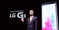 Presidente da LG Mobile, Jong Seok Park apresenta o novo LG G3  Foto: LG / Divulgação