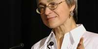 Anna Politkovskaya foi assassinada em frente ao seu prédio   Foto: AFP