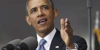 O presidente dos EUA, Barack Obama, discursa na Academia Militar em West Point, Nova York, nesta quarta-feira. 28/05/2014  Foto: Kevin Lamarque / Reuters