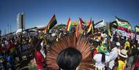 <p>Índios queriam entregar documento com 36 processos de regularização e demarcação de terras</p>  Foto: Marcelo Camargo / Agência Brasil