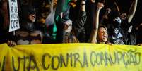 <p>Manifestantes fazem protesto contra a Copa do Mundo</p>  Foto: Tomaz Silva / Agência Brasil