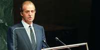 <p>O Rei Juan Carlos discursa durante a 41ª Assembleia da ONU, em 22 de setembro de 1986</p>  Foto: Twitter